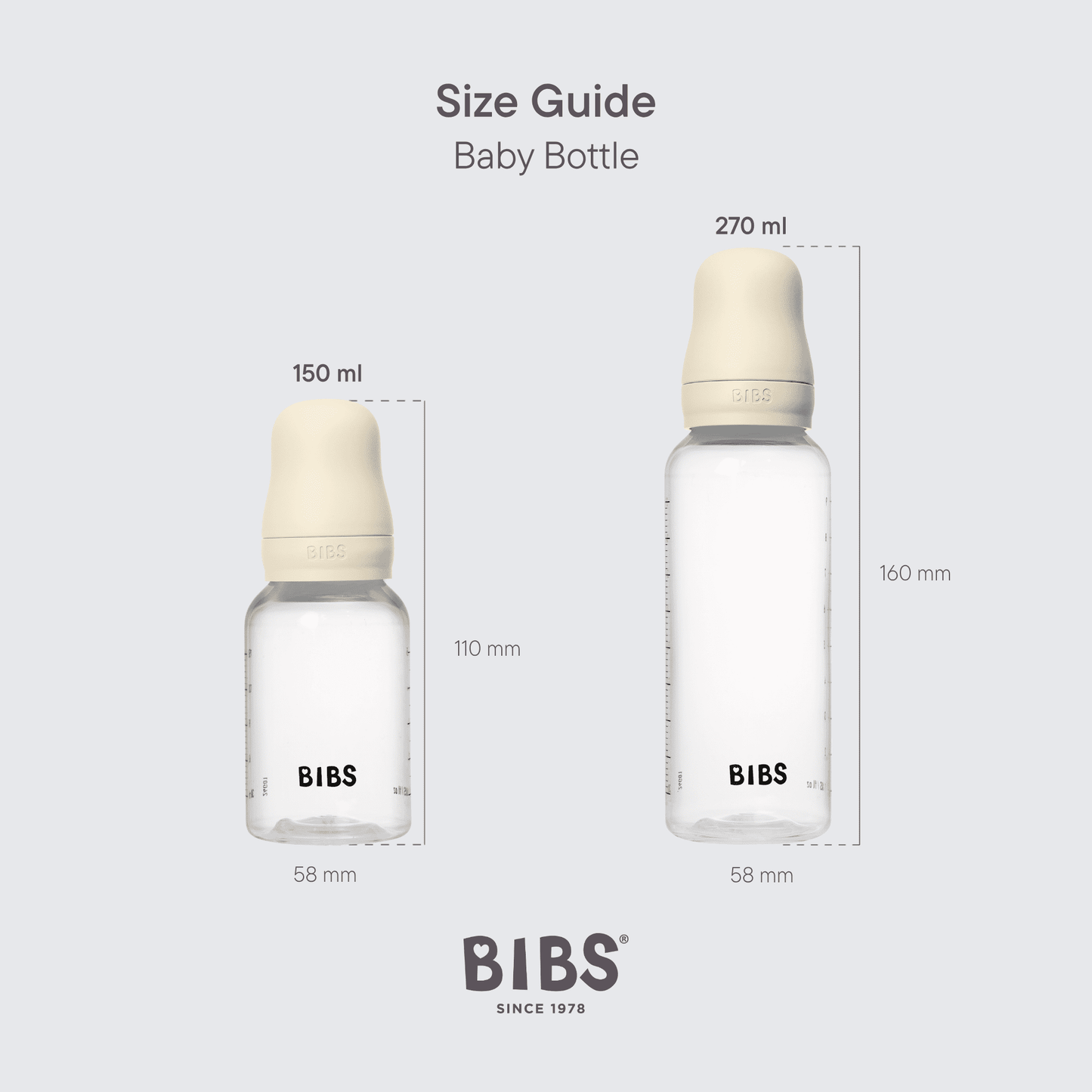 BIBS Baby Bottle LATEX 1 Pack 150ml