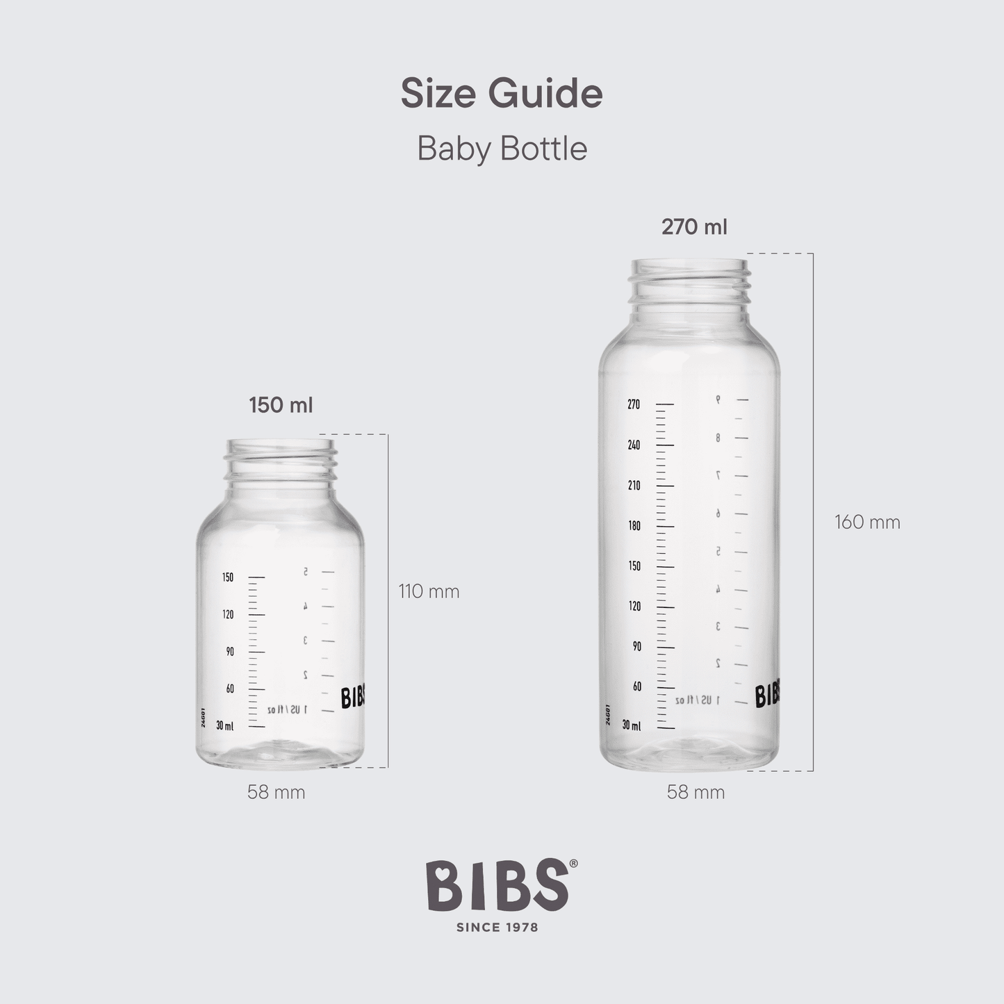 BIBS Baby Bottle SILICONE 1 Pack 150ml