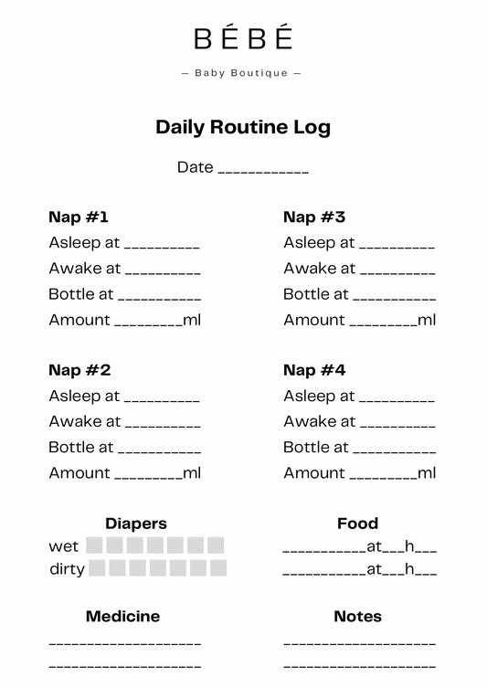 Daily Routine Log Booklet