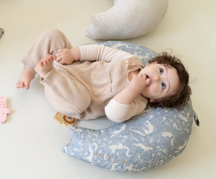 Ava & Bear - Crescent Nursing Cushion Stone Spot