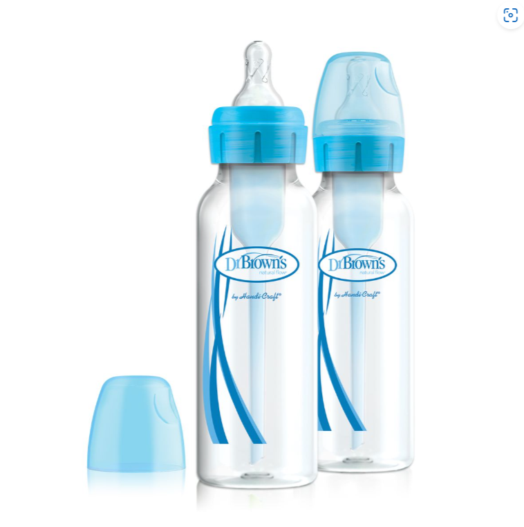 Dr. Brown’s Narrow Neck Bottle 250ml, Blue 2-pack